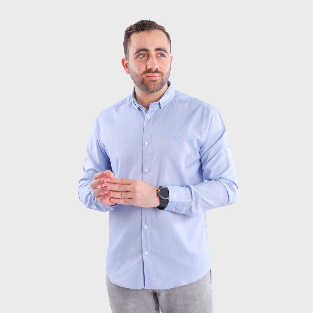 Oxford Cotton Shirt - Sky Blue