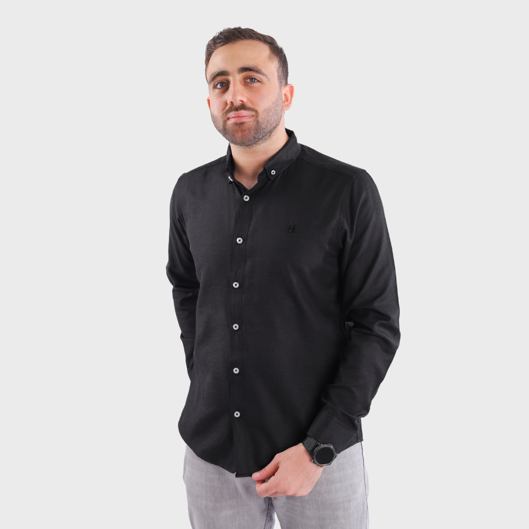 Oxford Cotton Shirt - Black